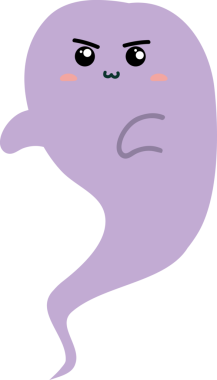 şirin hayalet karikatürü, vektör çizimi