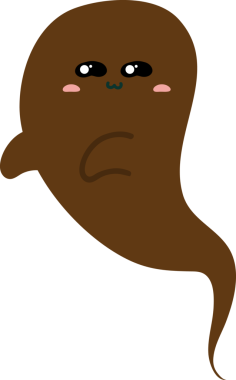 kahverengi canavar, illüstrasyon, beyaz arkaplanda vektör