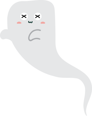 Cadılar Bayramı hayalet ikonu. vektör illüstrasyonu