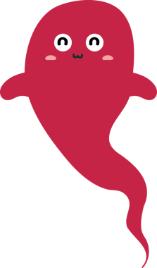 Beyaz arka planda sevimli kırmızı canavar