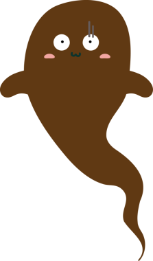 Mutlu bir denizanasının düz renk çizimi