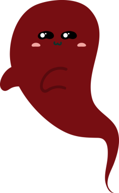 Tatlı çizgi film kırmızı uzaylı.