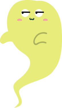 şirin çizgi film hayaleti, vektör illüstrasyonu