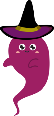 yalnız kawaii cadılar bayramı ikonu. vektör çizimi tasarımı