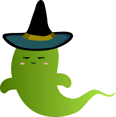 Bir hayaletin çizgi film karakteri. İzole. vektör