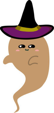 Kahverengi şapkalı sevimli kawaii karakteri.