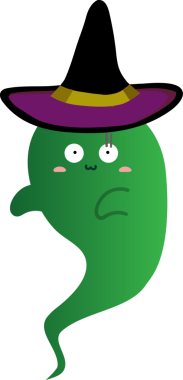 Kırmızı şapkalı yeşil uzaylı çizgi filmi, vektör çizimi.