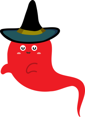 Komik çizgi film kırmızı canavarı. vektör illüstrasyonu