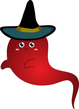 Vektör kırmızı komik çizgi film canavarı