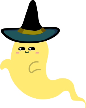 Sevimli el çizimi vektör sanatı, çizgi film hayaleti, karakter çizimi.