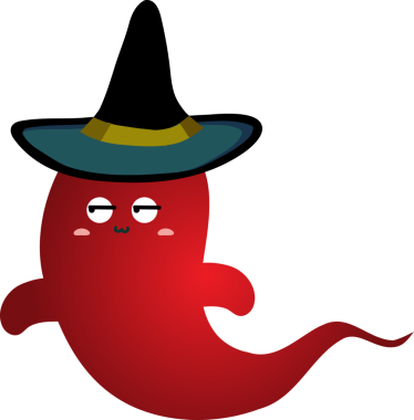 Mavi şapkalı şirin kırmızı kurbağa, illüstrasyon, vektör, çizim