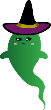 Siyah şapkalı cadılar bayramı yeşil cadısı. vektör