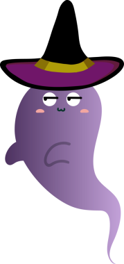 Beyaz arkaplandaki izole edilmiş renkli cadı, vektör illüstrasyonu