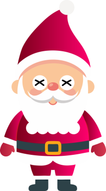 Sevimli Noel Baba çizgi filmi, mutlu Noeller.