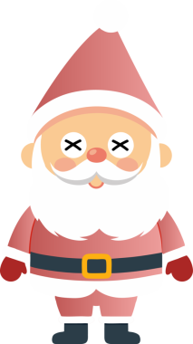 Sevimli Noel Baba çizgi filmi, mutlu Noeller.