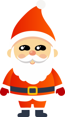 Sevimli Noel Baba çizgi filmi, mutlu Noeller.