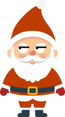 Sevimli Noel Baba çizgi filmi, mutlu Noeller.