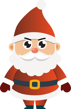 Sevimli Noel Baba çizgi filmi, mutlu Noeller.