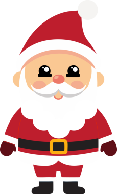 Sevimli Noel Baba çizgi filmi, mutlu Noeller.