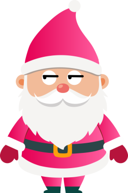 Sevimli Noel Baba çizgi filmi, mutlu Noeller.