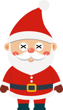 Sevimli Noel Baba çizgi filmi, mutlu Noeller.