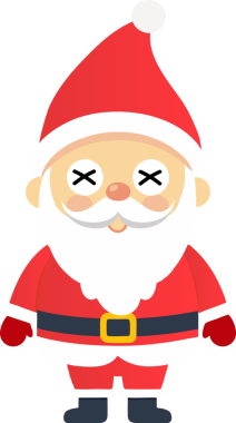 Sevimli Noel Baba çizgi filmi, mutlu Noeller.