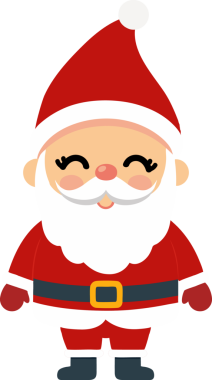 Sevimli Noel Baba çizgi filmi, mutlu Noeller.