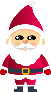 Sevimli Noel Baba çizgi filmi, mutlu Noeller.