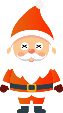 Sevimli Noel Baba çizgi filmi, mutlu Noeller.