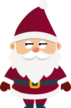 Noel Baba, Avatar karakter vektör çizimi tasarımı