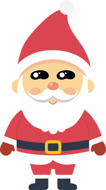 Sevimli Noel Baba çizgi filmi, mutlu Noeller.