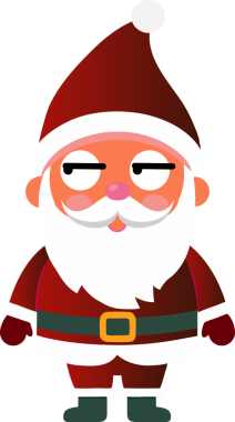 Sevimli Noel Baba çizgi filmi, mutlu Noeller.