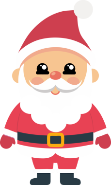 Sevimli Noel Baba çizgi filmi, mutlu Noeller.