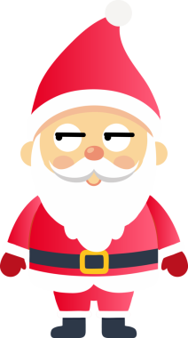 Sevimli Noel Baba çizgi filmi, mutlu Noeller.