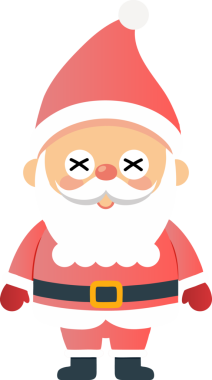 Sevimli Noel Baba çizgi filmi, mutlu Noeller.