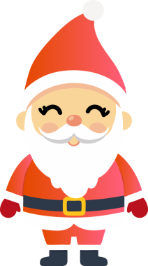 Sevimli Noel Baba çizgi filmi, mutlu Noeller.