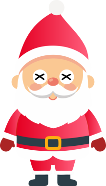 Sevimli Noel Baba çizgi filmi, mutlu Noeller.