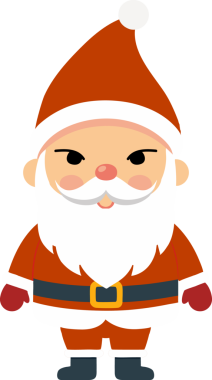 Sevimli Noel Baba çizgi filmi, mutlu Noeller.