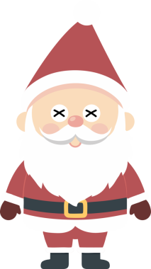 Sevimli Noel Baba çizgi filmi, mutlu Noeller.