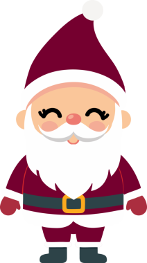 Sevimli Noel Baba çizgi filmi, mutlu Noeller.