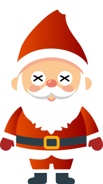 Sevimli Noel Baba çizgi filmi, mutlu Noeller.