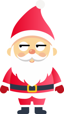 Sevimli Noel Baba çizgi filmi, mutlu Noeller.