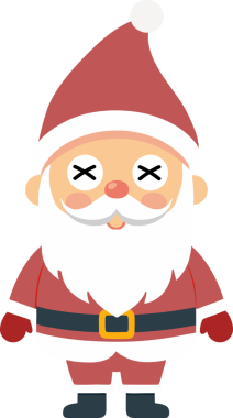 Sevimli Noel Baba çizgi filmi, mutlu Noeller.