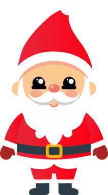 Sevimli Noel Baba çizgi filmi, mutlu Noeller.