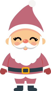 Sevimli Noel Baba çizgi filmi, mutlu Noeller.