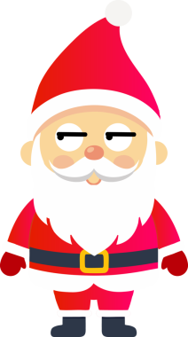 Sevimli Noel Baba çizgi filmi, mutlu Noeller.