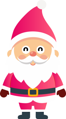 Sevimli Noel Baba çizgi filmi, mutlu Noeller.