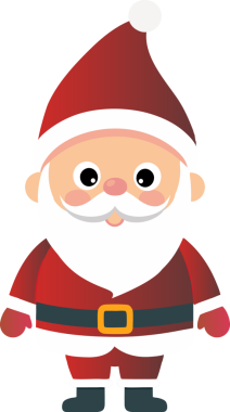 Sevimli Noel Baba çizgi filmi, mutlu Noeller.