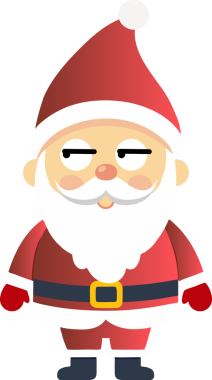 Sevimli Noel Baba çizgi filmi, mutlu Noeller.