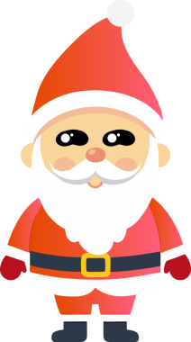 Sevimli Noel Baba çizgi filmi, mutlu Noeller.